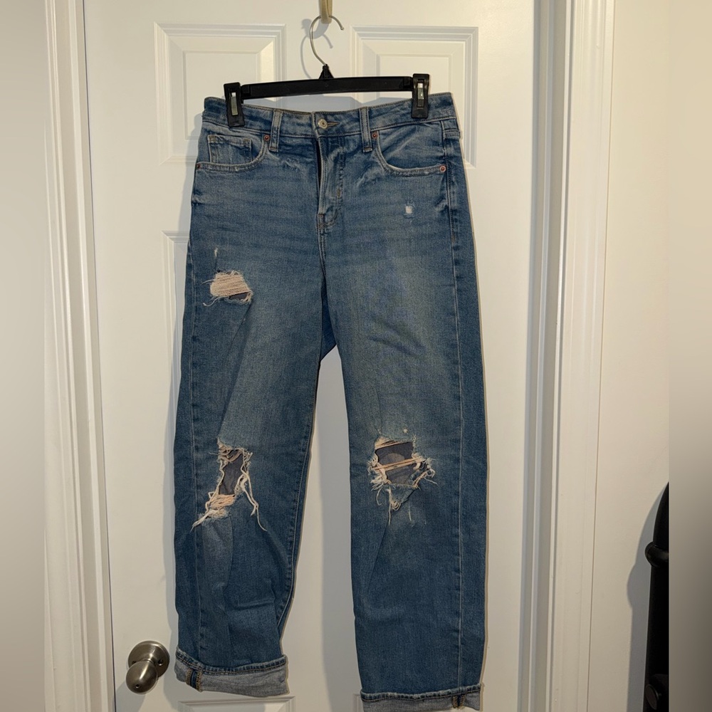 Old Navy Blue Distressed Women Jeans